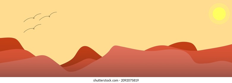 desert landscape background with daytime atmosphere, suitable for backgrounds, decorations, posters, wallpapers, etc.