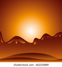 desert landscape background icon vector illustration design