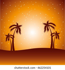 desert landscape background icon vector illustration design