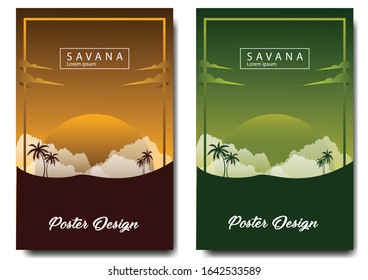 desert landscape background with tree. for industrial and corporate events