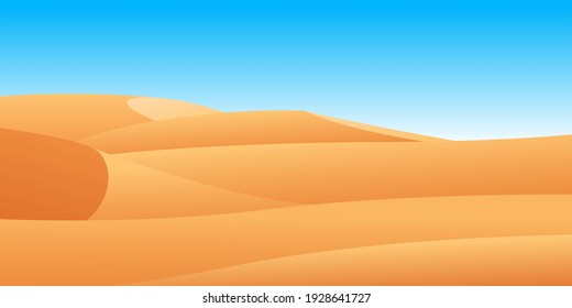 Desert landscape background vector design illustration
