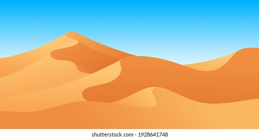 Desert landscape background vector design illustration
