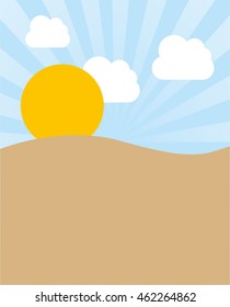 desert landscape beautiful icon vector illustration design