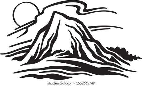 Paisaje del desierto en blanco y negro