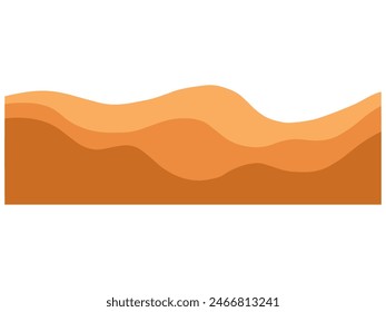 Desert landscape with brown sand background