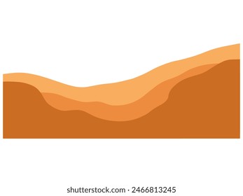 Desert landscape with brown sand background