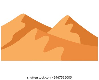 Desert landscape with brown sand background