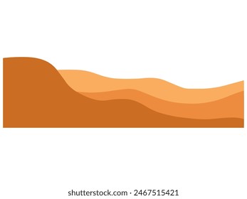 Desert landscape with brown sand background