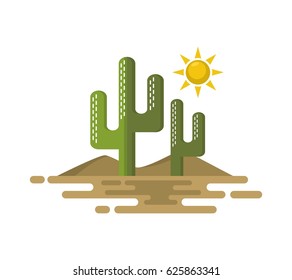 Desert landscape design illustration vector
