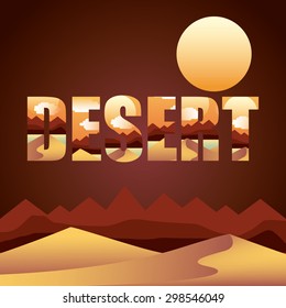 desert landscape design, vector illustration eps10 graphic 