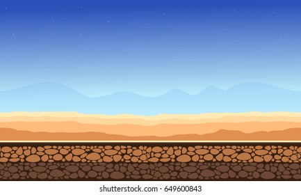 Desert landscape game background style