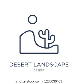 Desert Landscape icon. Trendy flat vector Desert Landscape icon on white background from Desert collection, vector illustration can be use for web and mobile, eps10