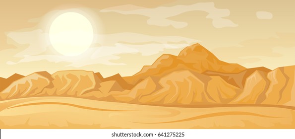 Desert landscape illustration