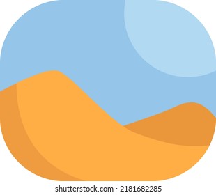 Desert landscape, illustration, vector on a white background.