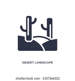 desert landscape isolated icon. Simple element illustration from desert concept. desert landscape editable logo symbol design on white background. Can be use for web and mobile.