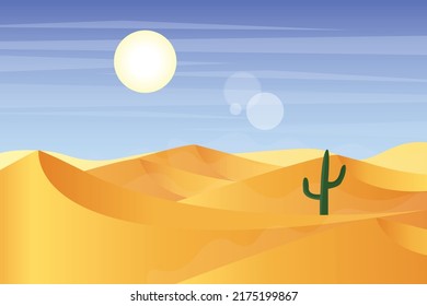 desert landscape in the morning