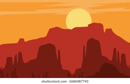Deserto paisagem laranja vista montanha 