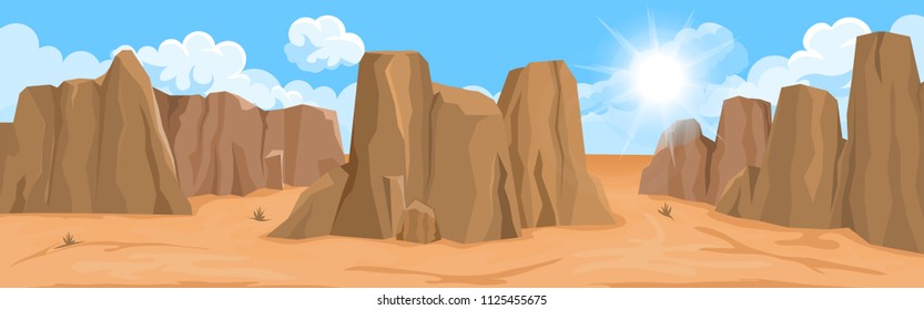 Desert landscape with rocks