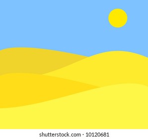 desert landscape with sand dunes