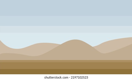 Paisaje del desierto. Una simple ilustración. Vector