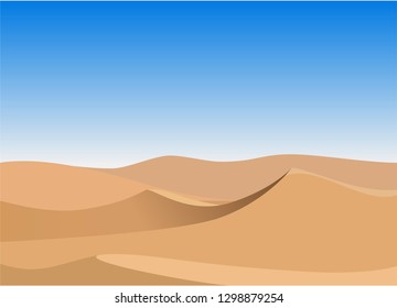 Desert landscape. Sky and sand 