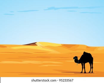 Desert landscape. Vector