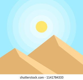 Desert landscape. Vector background.