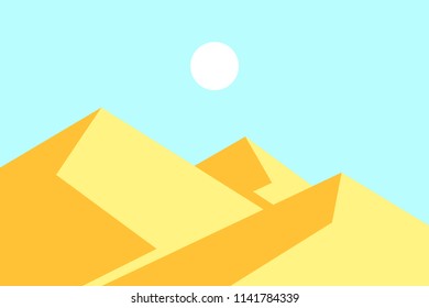 Desert landscape. Vector background.