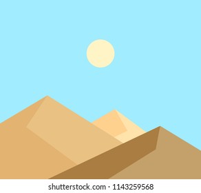 Desert landscape. Vector background.