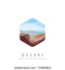 Desert Landscape vector flat design style