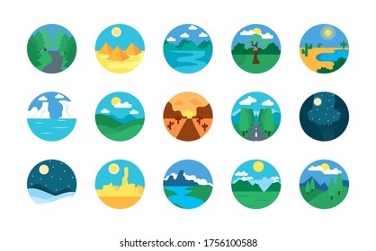 Nature Painting Circles Different Low Polygon Stock Vector (Royalty ...