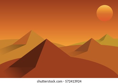 desert landscape.vector and illustration