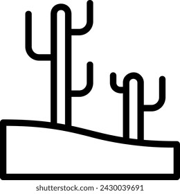 desert line icon illustration vector