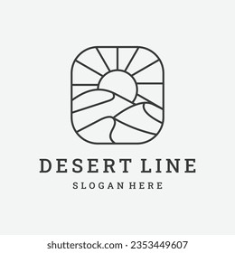 desert line logo vector icon symbol graphic design illustration