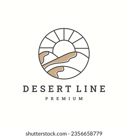 desert line logo vector icon symbol graphic design illustration