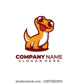 desert lizard cute mascot icon