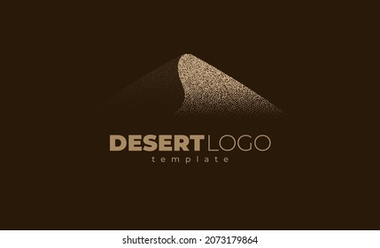 Desert Logo beige color noise effect logotype company vector