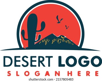 desert logo creative a new design vector templates