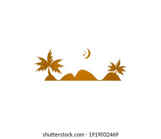 Design-Vektorgrafik-Vorlage für Wüstenlogos
