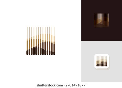 modelo de vetor de ilustração de design de logotipo do deserto