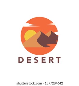 Desert logo design vector stock template 