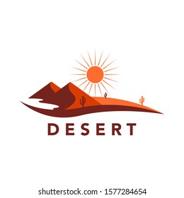 Desert logo design vector stock template 