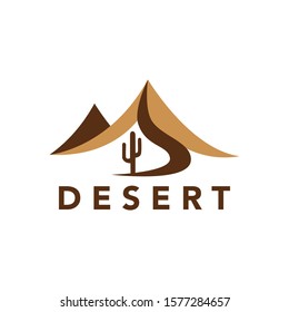 Desert logo design vector stock template 