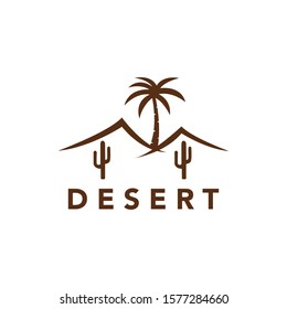 Desert logo design vector stock template 