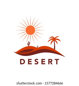 Desert logo design vector stock template 