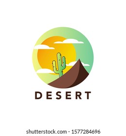 Desert logo design vector stock template 