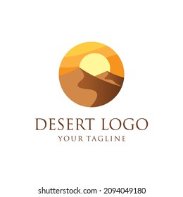 Desert logo design vector template