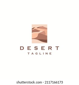 Desert logo icon design template flat vector