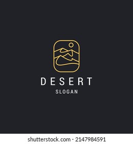 Desert logo icon design template