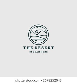 Wüstenlogo Symbol Design Vorlage Vektorgrafik